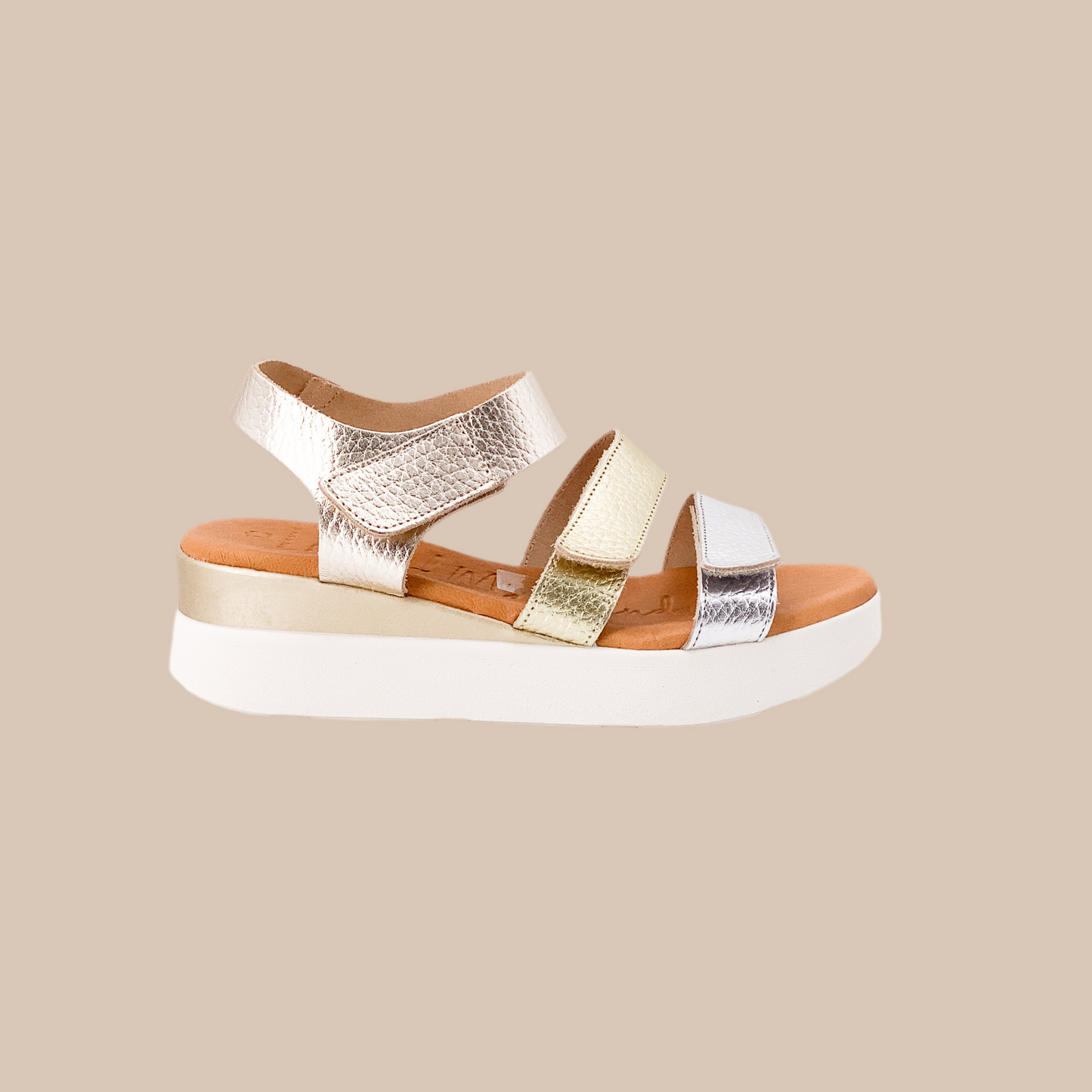 Oh! Meine Sandalen 5674 Doya Champagner