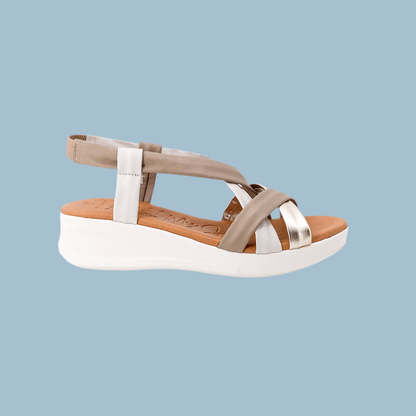 Oh! Meine Sandalen 5655 Taupe