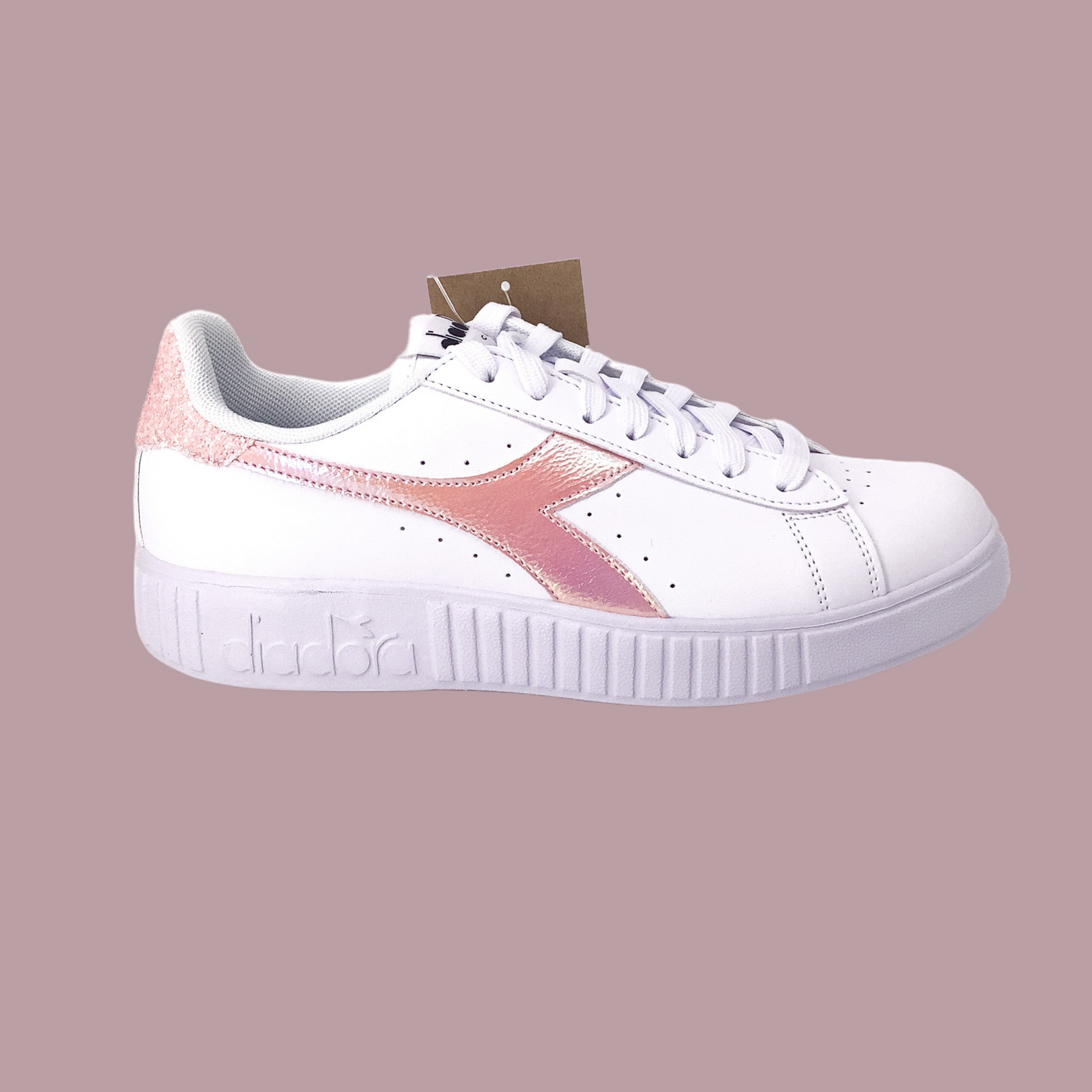 Diadora Step P Shimmer Bianco Rosa