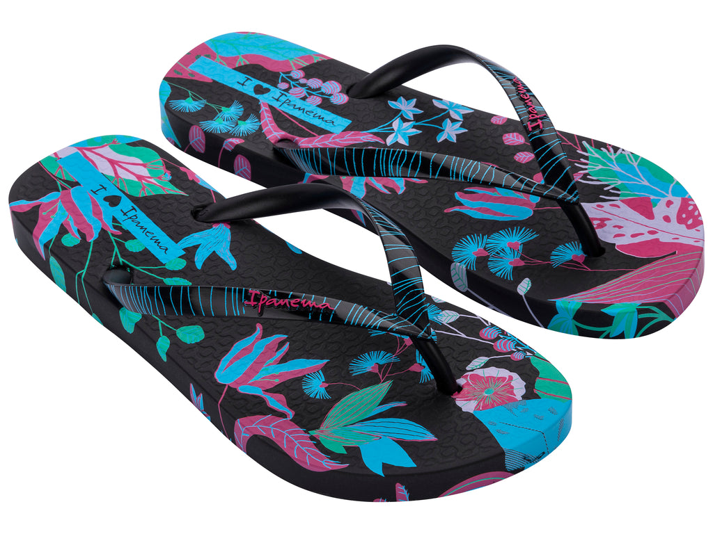 Ipanema Flower Bomb Fem Black Blue Pink