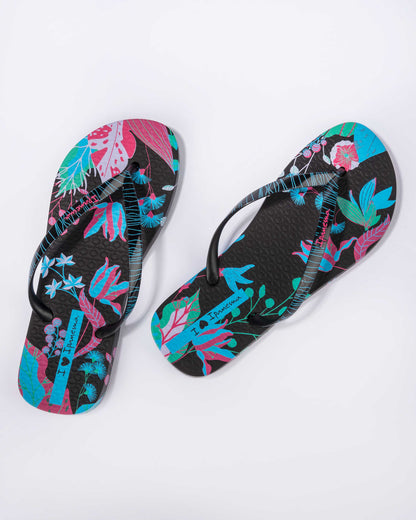 Ipanema Flower Bomb Fem Black Blue Pink