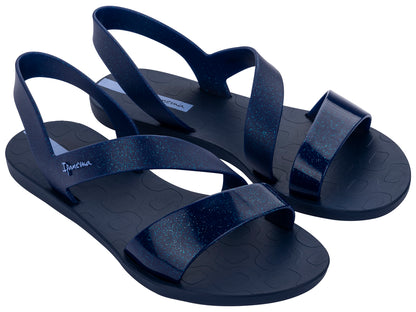 Ipanema Vibe Sandal Fem Blue Glitter Blue