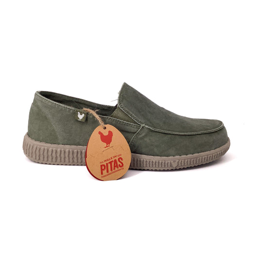 Walk In Pitas Wp150 Slip On Washed Kaki